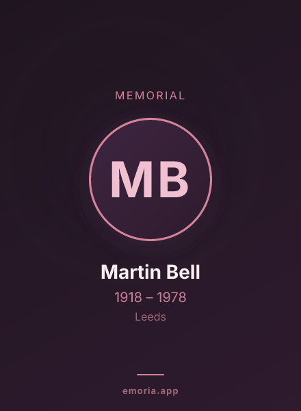 Memorial portrait of Martin Bell