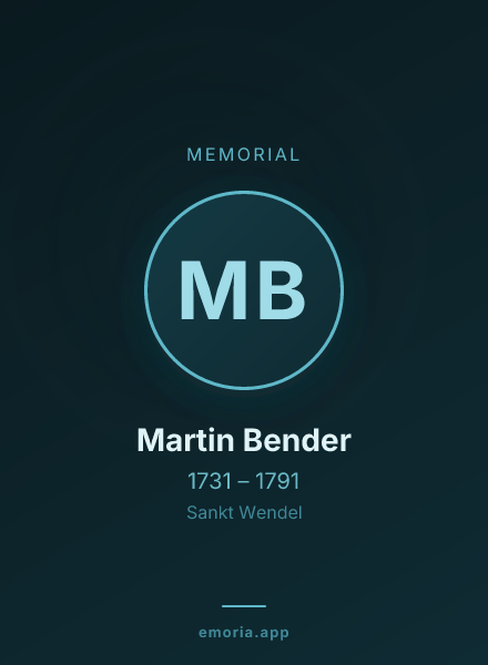 Memorial portrait of Martin Bender