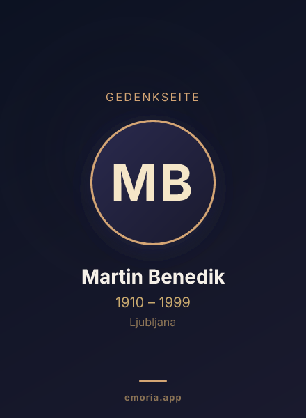 Gedenkportrait von Martin Benedik