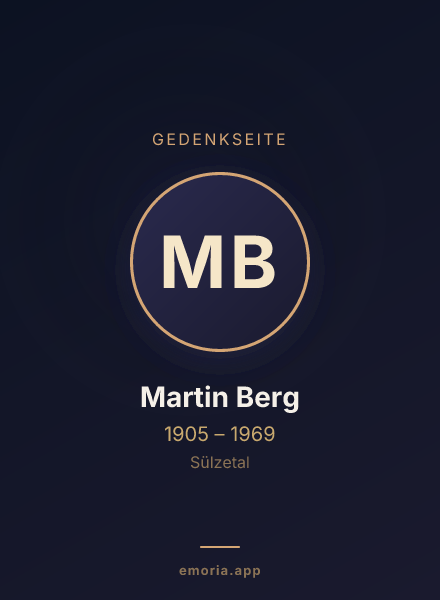 Gedenkportrait von Martin Berg