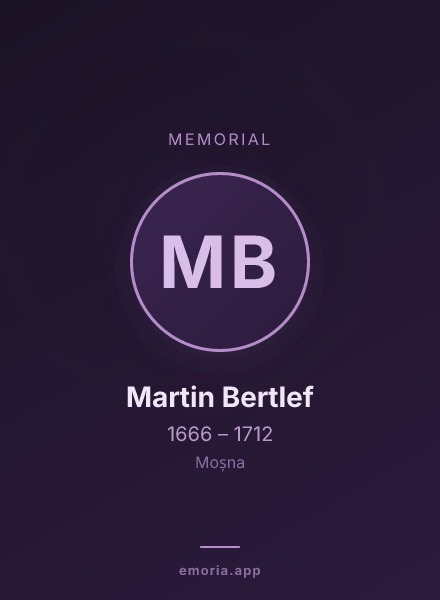 Memorial portrait of Martin Bertlef