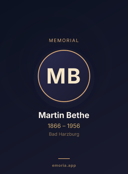 Memorial portrait of Martin Bethe