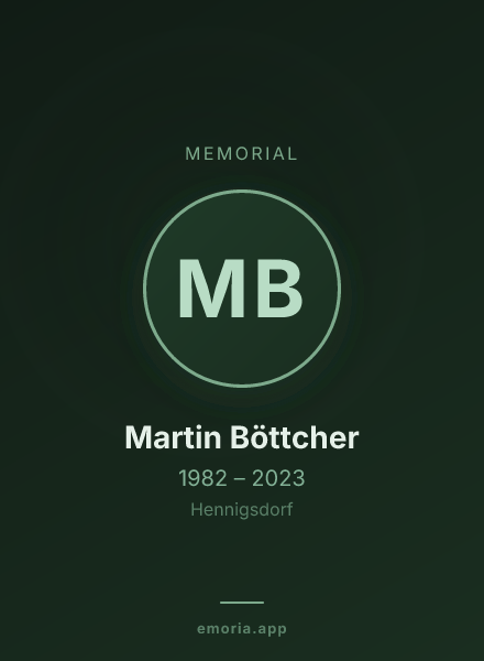 Memorial portrait of Martin Böttcher