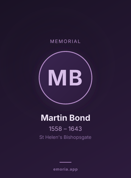 Memorial portrait of Martin Bond
