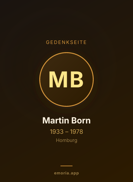 Gedenkportrait von Martin Born