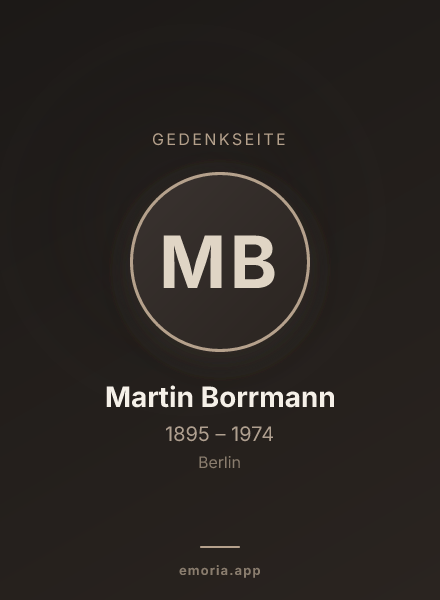 Gedenkportrait von Martin Borrmann