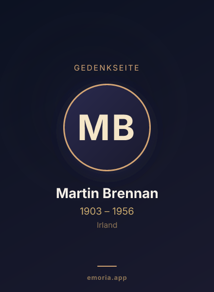 Gedenkportrait von Martin Brennan
