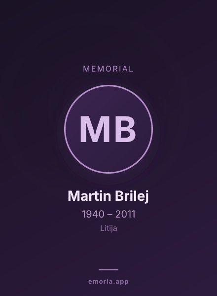 Memorial portrait of Martin Brilej