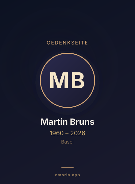 Gedenkportrait von Martin Bruns