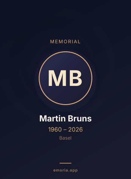 Memorial portrait of Martin Bruns