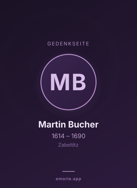 Gedenkportrait von Martin Bucher