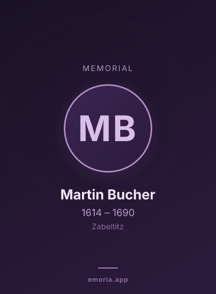 Memorial portrait of Martin Bucher