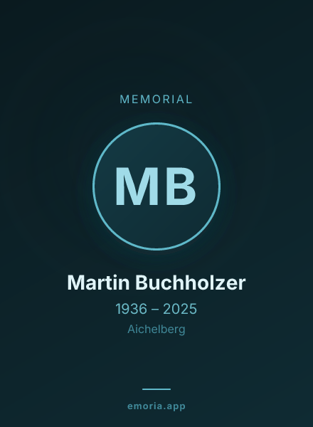 Memorial portrait of Martin Buchholzer