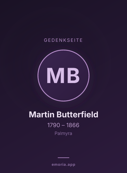 Gedenkportrait von Martin Butterfield