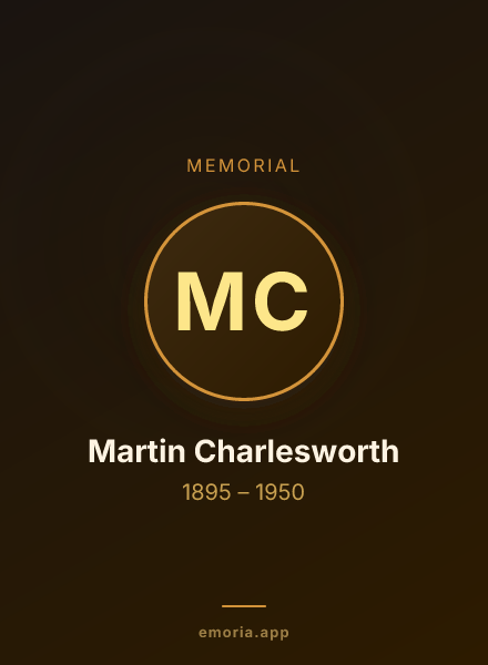 Memorial portrait of Martin Charlesworth