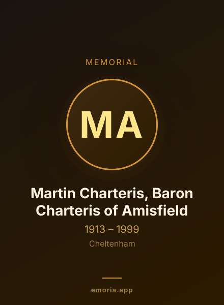 Memorial portrait of Martin Charteris, Baron Charteris of Amisfield