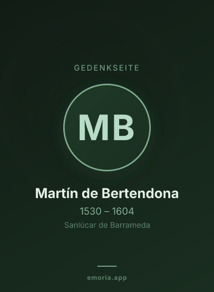 Gedenkportrait von Martín de Bertendona