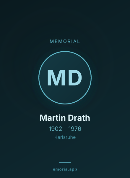 Memorial portrait of Martin Drath