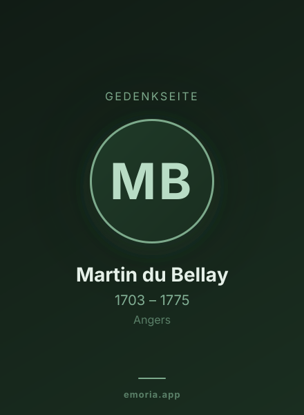 Gedenkportrait von Martin du Bellay