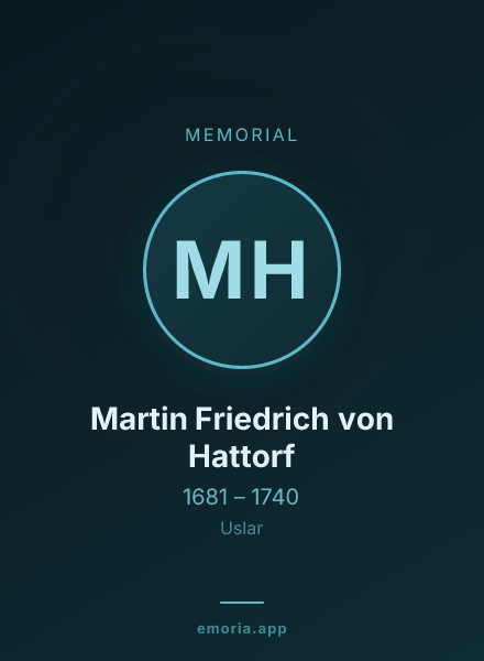 Memorial portrait of Martin Friedrich von Hattorf
