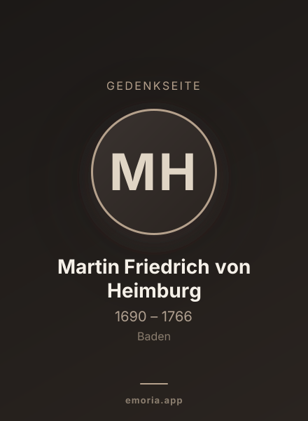Gedenkportrait von Martin Friedrich von Heimburg