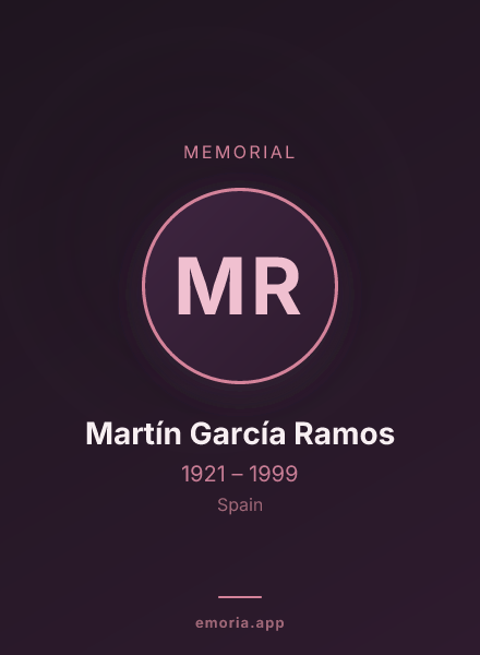 Memorial portrait of Martín García Ramos