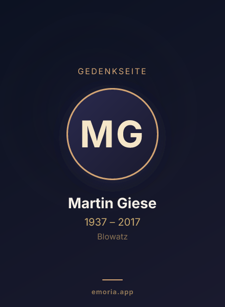 Gedenkportrait von Martin Giese