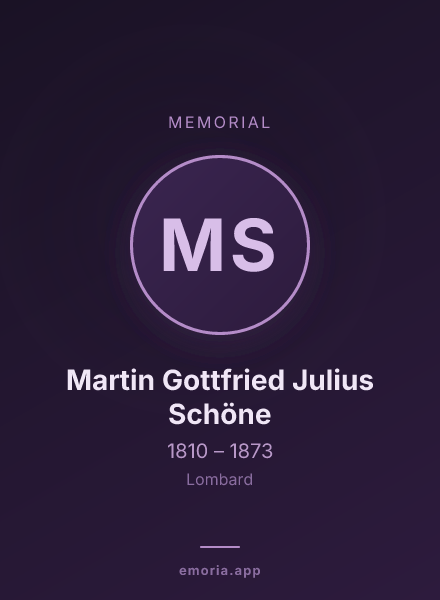 Memorial portrait of Martin Gottfried Julius Schöne