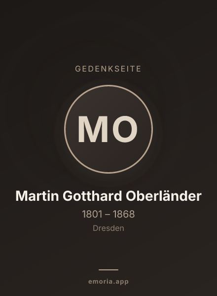 Gedenkportrait von Martin Gotthard Oberländer