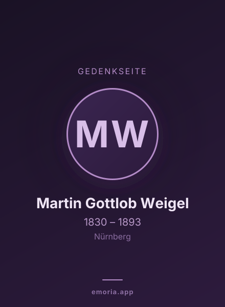Gedenkportrait von Martin Gottlob Weigel