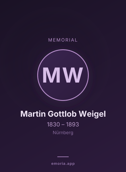 Memorial portrait of Martin Gottlob Weigel