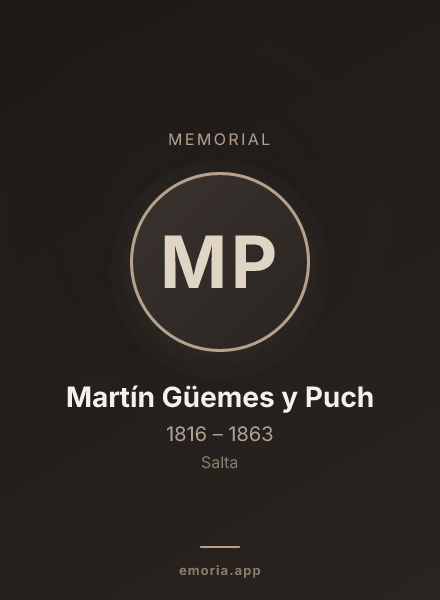 Memorial portrait of Martín Güemes y Puch