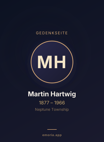 Gedenkportrait von Martin Hartwig