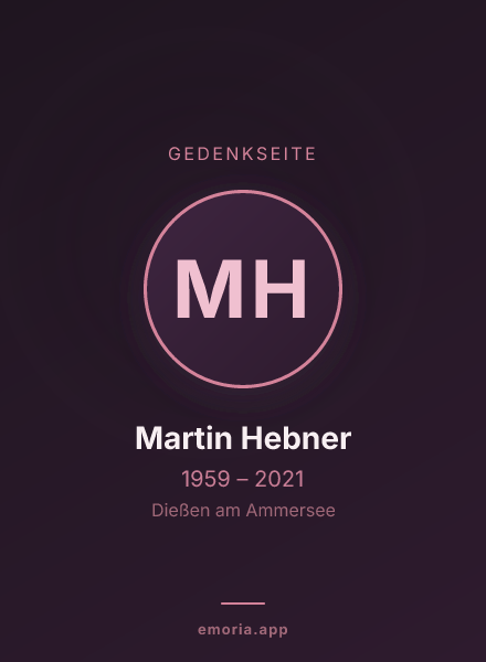 Gedenkportrait von Martin Hebner