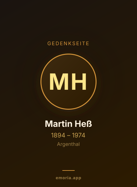Gedenkportrait von Martin Heß