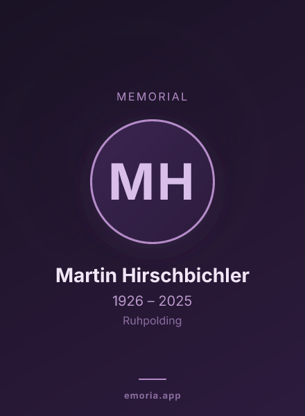 Memorial portrait of Martin Hirschbichler