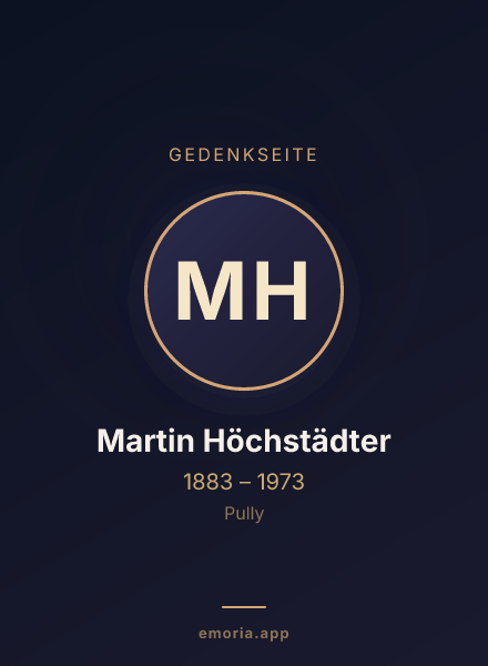 Gedenkportrait von Martin Höchstädter