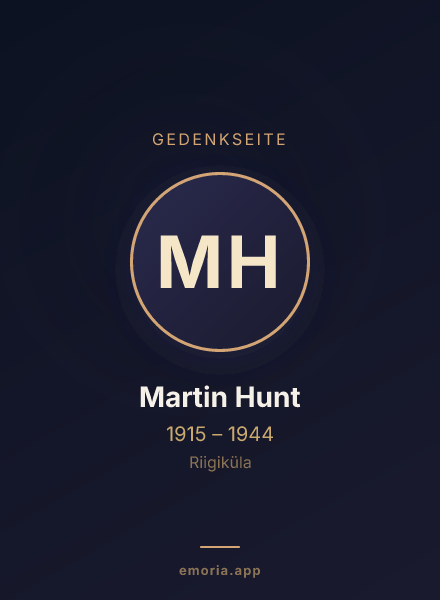 Gedenkportrait von Martin Hunt