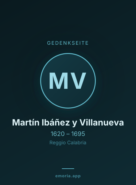 Gedenkportrait von Martín Ibáñez y Villanueva