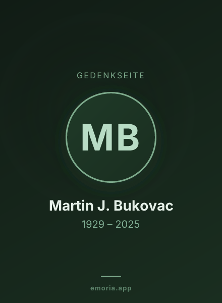 Gedenkportrait von Martin J. Bukovac