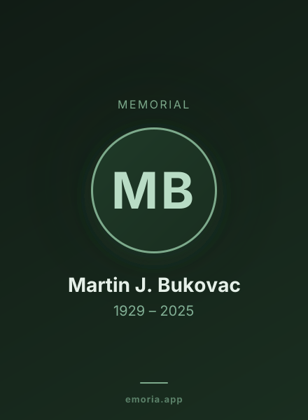 Memorial portrait of Martin J. Bukovac