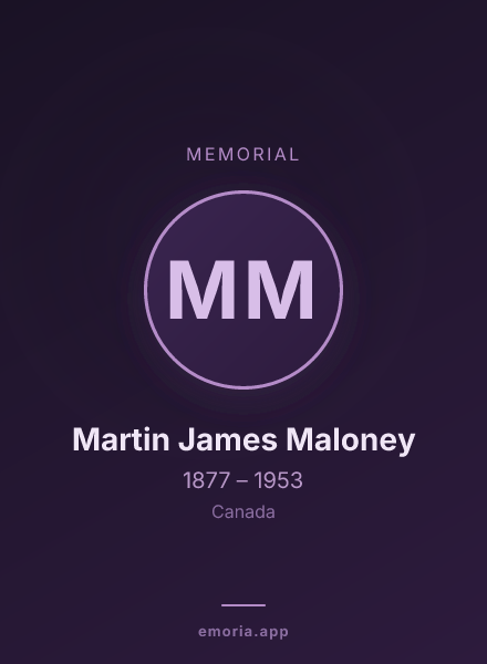 Memorial portrait of Martin James Maloney