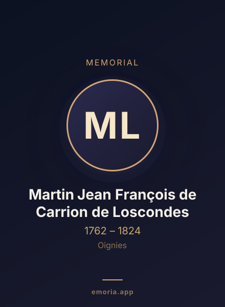 Memorial portrait of Martin Jean François de Carrion de Loscondes