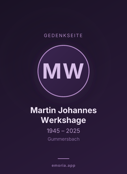 Gedenkportrait von Martin Johannes Werkshage