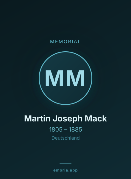 Memorial portrait of Martin Joseph Mack
