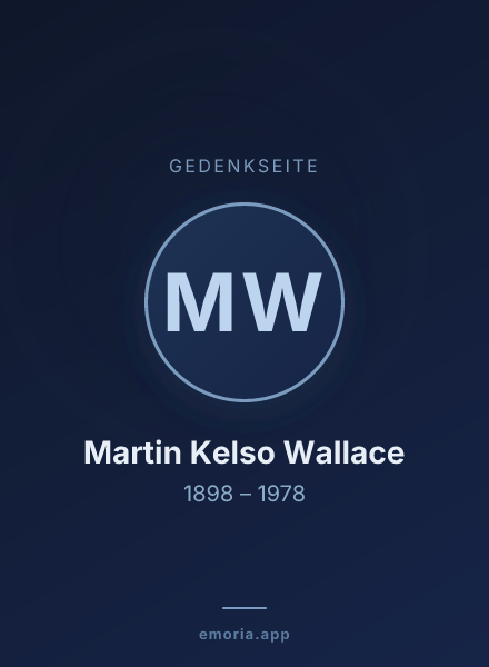 Gedenkportrait von Martin Kelso Wallace