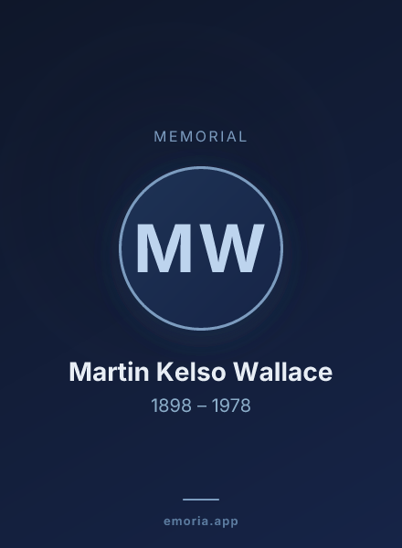 Memorial portrait of Martin Kelso Wallace