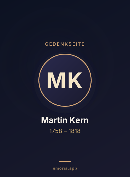 Gedenkportrait von Martin Kern