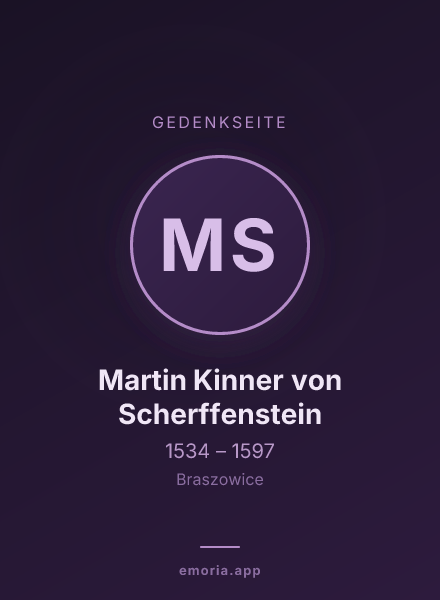 Gedenkportrait von Martin Kinner von Scherffenstein