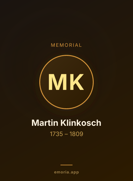 Memorial portrait of Martin Klinkosch